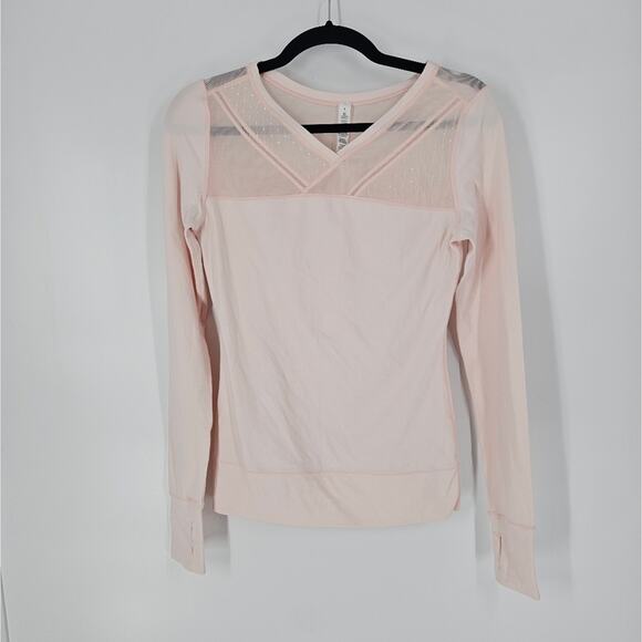 Lululemon Heathered Parfait Pink Just Breathe Long Sleeve 4 - Picture 3 of 9